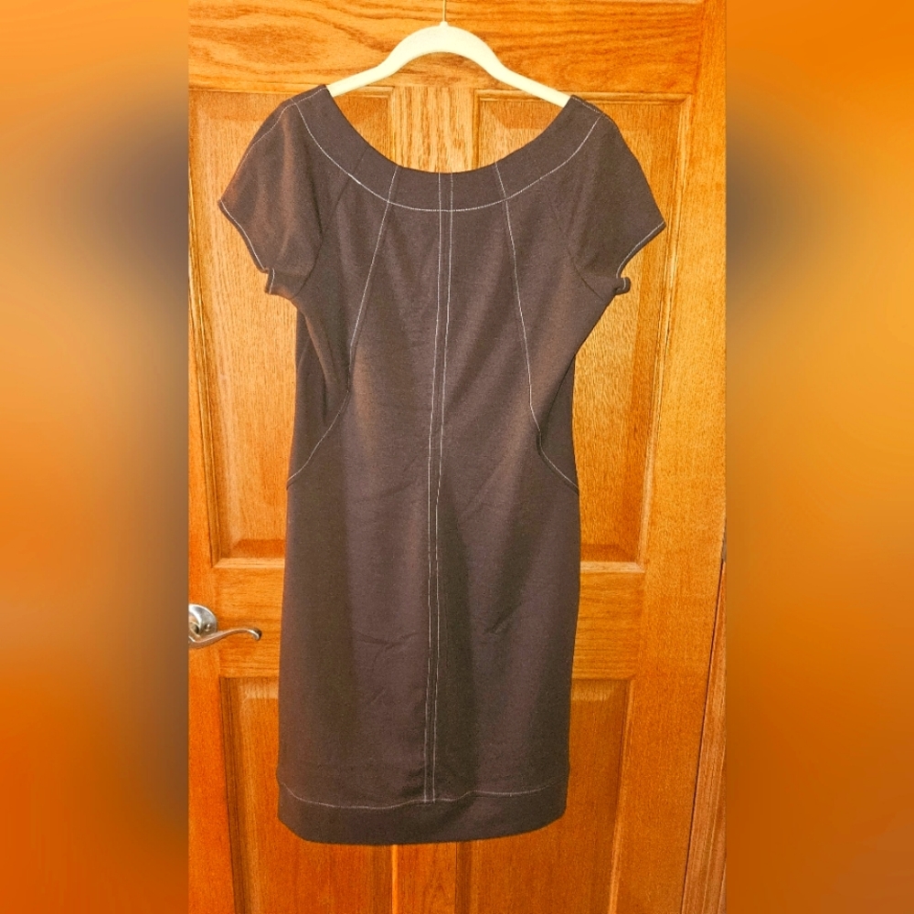 Brown form fitting dress from Dress Barn